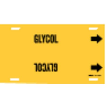 Pipe Marker,Glycol,Yellow,6 To 7-7/8 In