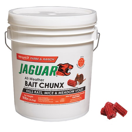 Rodenticide,Red Chunks,18 Lb. Pail