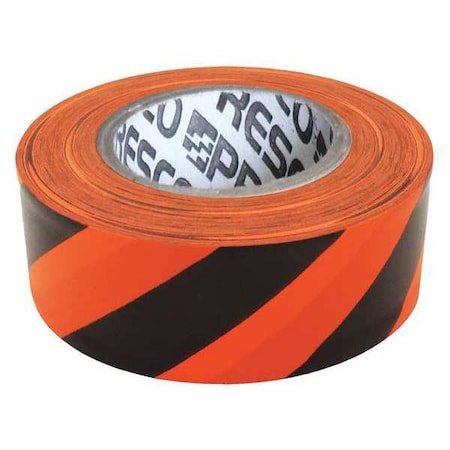 Flagging Tape,Orng/Blk,300ft X 1-3/16 In