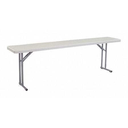 Rectangle Seminar Table, 18 X 96 X 29-1/2, Blow-molded Plastic Top, Speckled Gray