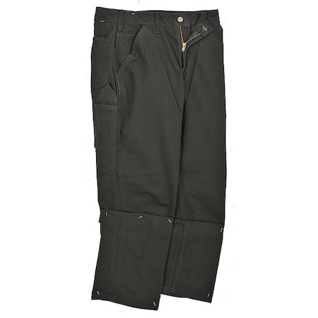 Dungaree Work Pants,Black,Size 46x32 In