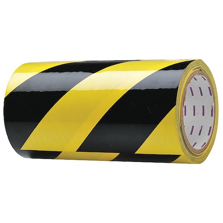 Hazard Marking Tape,Roll,8In W,54 Ft. L