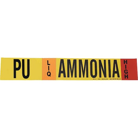 Ammonia Pipe Marker,PU,8In And Above
