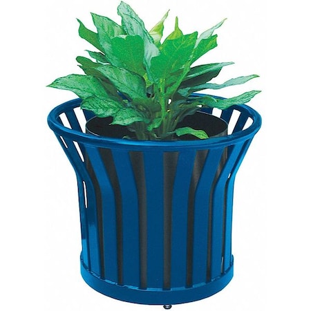 Planter,Blue,25-1/2 In H