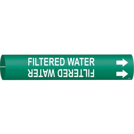 Pipe Marker,Filtered Water,Grn,4 To 6 In