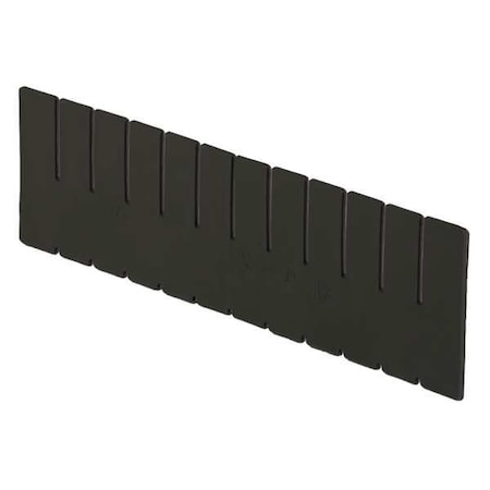 Plastic Divider, Black, 15 1/4 In L, Not Applicable W, 4 7/16 In H