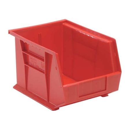 Hang & Stack Storage Bin, Red, Polypropylene, 10 3/4 In L X 8 1/4 In W X 7 In H