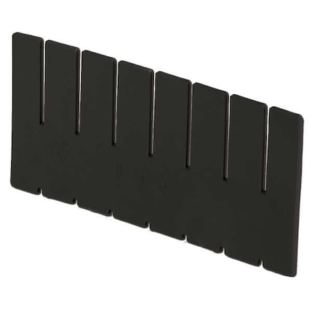 Plastic Divider, Black, 9 5/8 In L, Not Applicable W, 5 In H