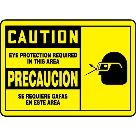 Spanish-BilinguAl Caution Sign,7X10, SBMPPE414MVS