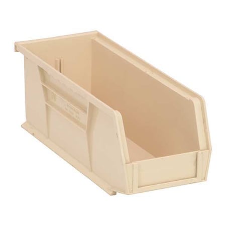 Hang & Stack Storage Bin, Ivory, Polypropylene, 10 7/8 In L X 4 1/8 In W X 4 In H