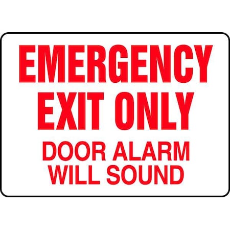 Exit Sign,Emergency Exit Only,7X10