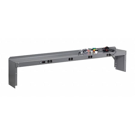 Electrical Shelf Riser,72x10-1/2x12,Gray