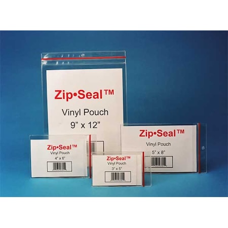 Zip Seal Pouch,Magnetic,4x6,PK25