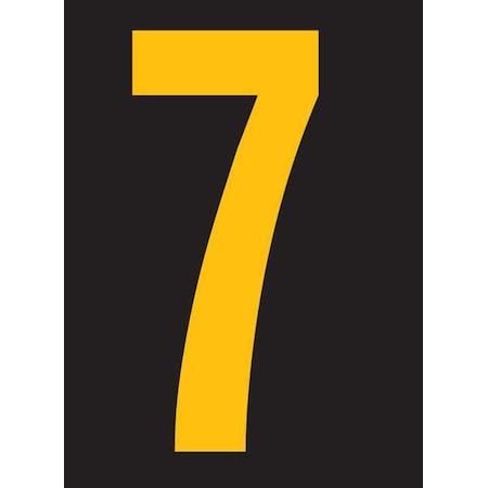 Reflective Number Label,7,2-1/2in H,PK25