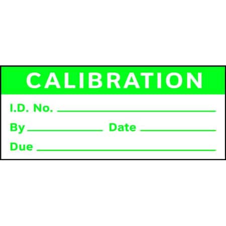 Calibration Label,ENG,Green/White,PK350, TC-21002