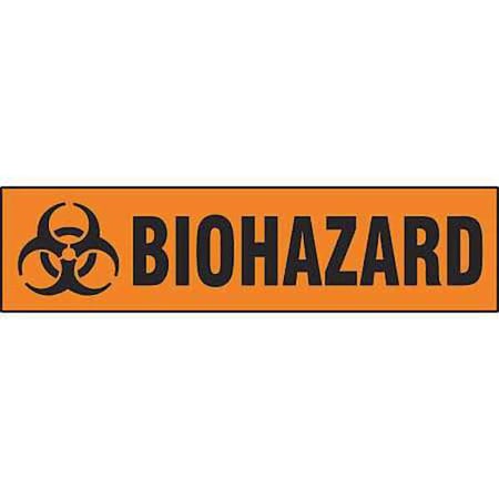 Biohazard Cabinet Label,7 In. H,24 In. W
