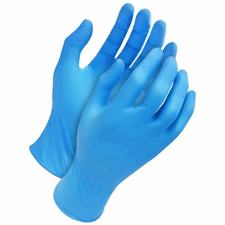 Disposable Gloves, Nitrile/Neoprene/Rubber, Blue, 100 PK