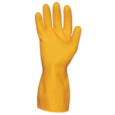 12 Chemical Resistant Gloves, Natural Rubber Latex, M, 1 PR