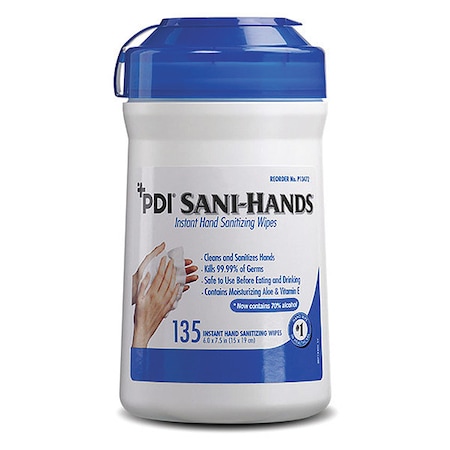 Sani-Hands ALC Disinfectant Hand Wipe, 6 X 7-1/2., 135 Wipes