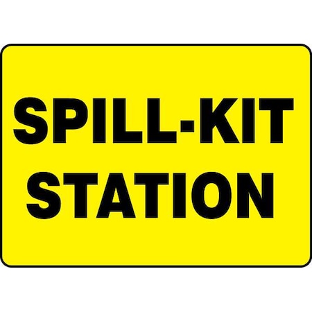 Spill Control Sign, 10X14, Vinyl, Width: 14, MCHL567VS