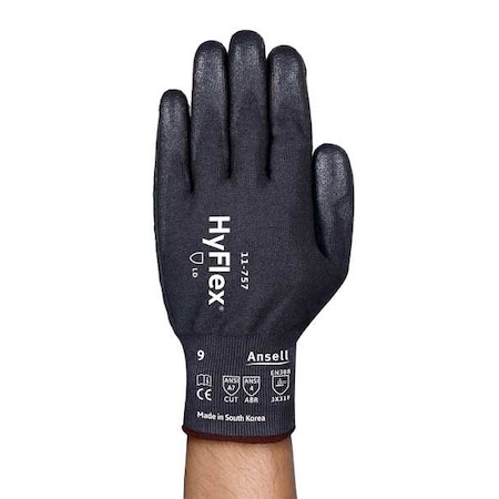 Cut Resistant Glove,7,18G Black,PR