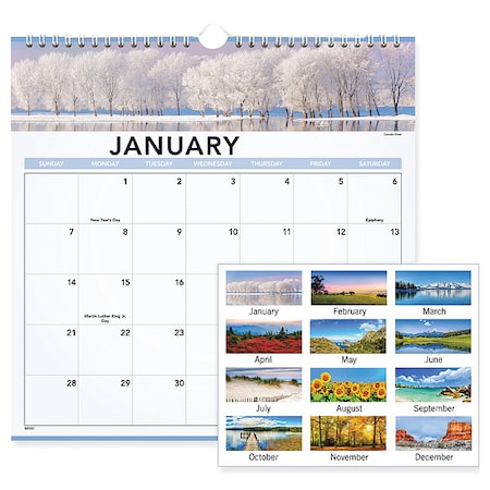 Monthly Wall Calendar, Landscape