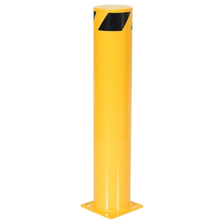 Steel Pipe Safety Bollard - Yellow