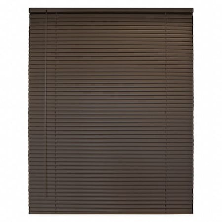 Aluminum Cordless Mini Blind,Brown