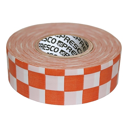Flagging Tape,Wh/Orng,300 Ft X 1-3/8 In