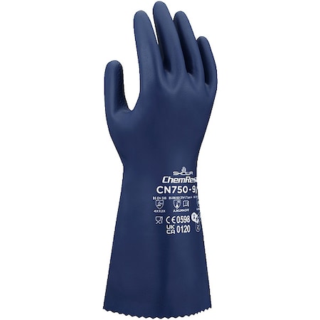 Chemical-Resistant Gloves,Blue,XL/10,PR