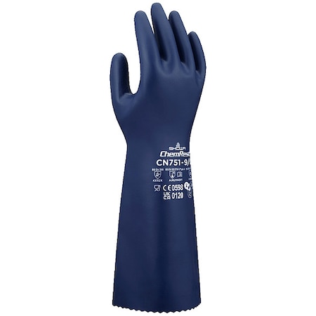Chemical-Resistant Gloves,Blue,XL/10,PR