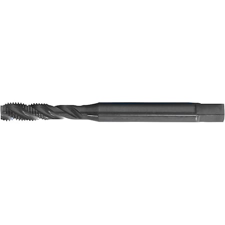 Spiral Flute Tap, M10-1.25, Semi-Bottoming, Metric Fine, 3 Flutes
