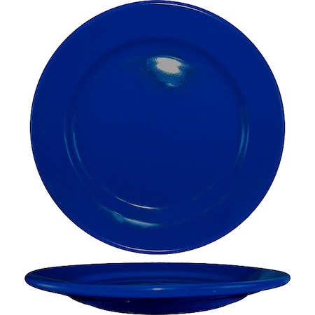 Wide Rim Plate,9 Dia,Cobalt Blue,PK24