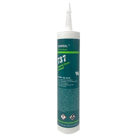 Neutral Care Sealant, 10.1 Oz, Cartridge, Black, Silicone Elastomer Base