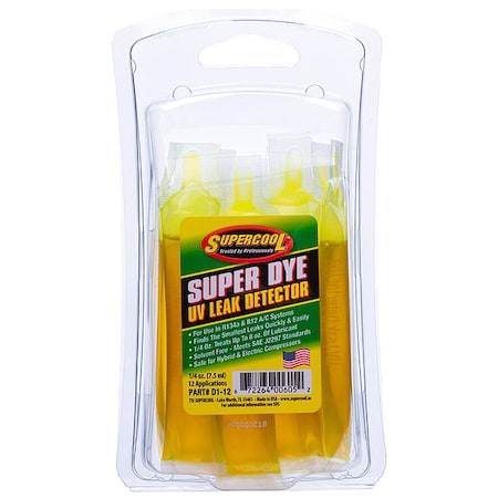 A/C Leak Detection Dye, .25 Oz, PK12