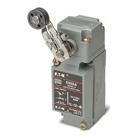 Heavy Duty Limit Switch, Plunger, 1NC/1NO, 10A @ 600V AC