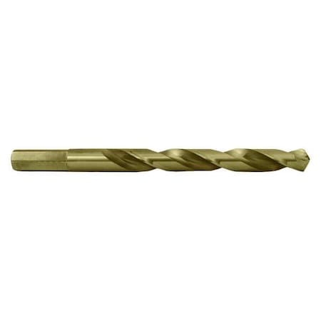 118° Heavy-Duty Cobalt Hex Shank Jobber Length Drill Cle-Line 1804 Straw HSS-CO RHS/RHC 3/16