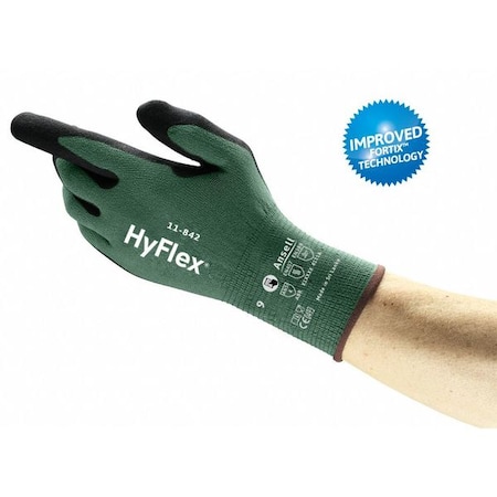 Knit Gloves,5/2XS,Green/Black,7.68 L,PR