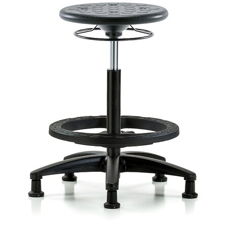 Polyurethane Stool,300 Lb Cap.,Black