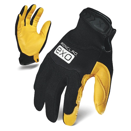 Mechanics Gloves, 2XL, Black, Single Layer, Spandex, Neoprene