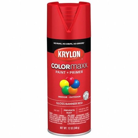 Spray Paint,Gloss,Banner Red,12 Oz