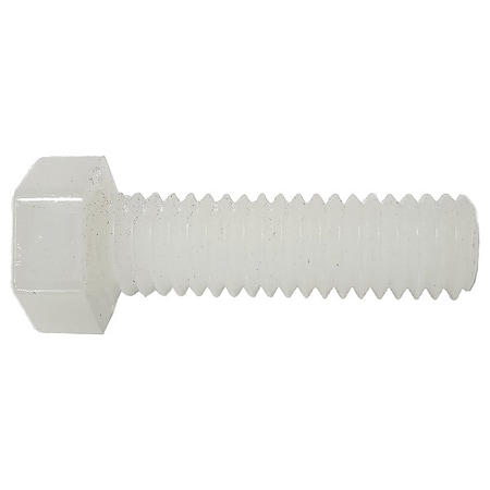 Not Graded, M10 Hex Head Cap Screw, Plain Nylon, 50 Mm L, 10 PK