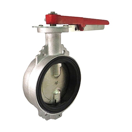 Butterfly Valve,Wafer,4 In,Aluminum