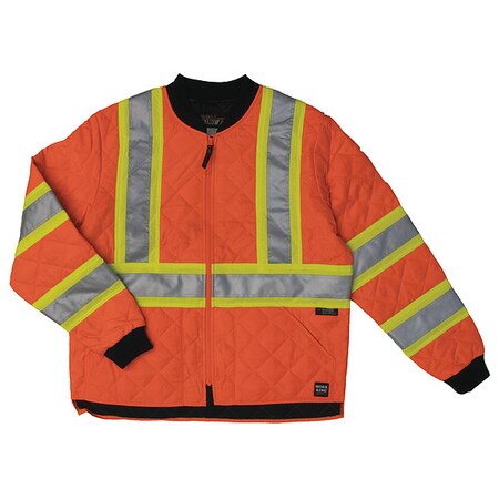 Fluorescent Orange Polyester Jacket Size 5XL