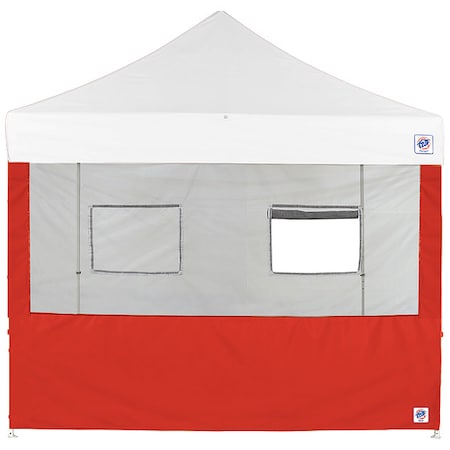 Food Booth Sidewall,Red,10 Ft W,10 Ft H