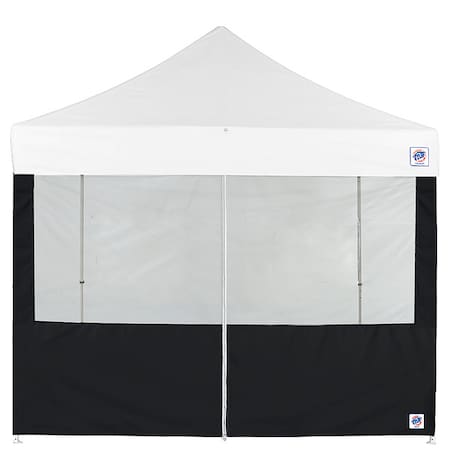 Food Booth Middle Zipper Sidewall,Black