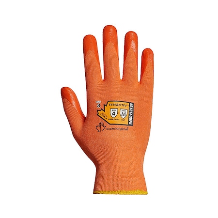 Cut-Resistant Gloves,Hi-Viz Orange,6,PR