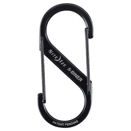 Double Gated Carabiner,2 In.,Black