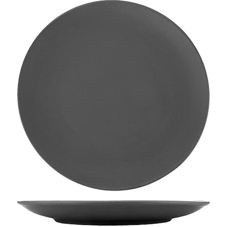 Coupe Plate,12 Dia,Matte Gray,PK12