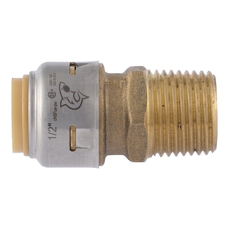 Push-Fit Adapter,Straight Male,250 Psi